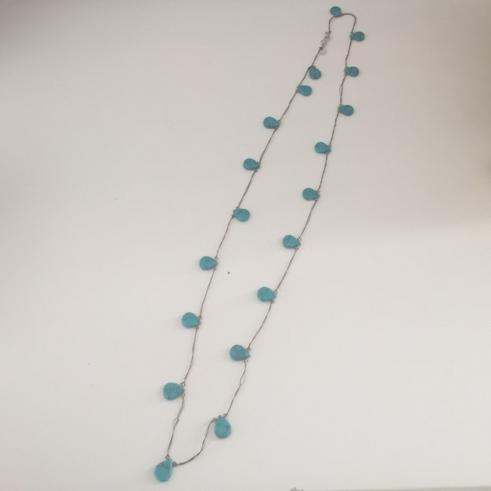 Stella & Dot | [Retired] Delicate Threaded Silk Turquoise Necklace - Picture 5 of 8